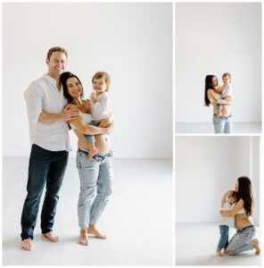 Family holds each other close for Austin Motherhood Photographer