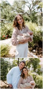 Mom hold newborn infant after successful Newborn Session With Siblings
