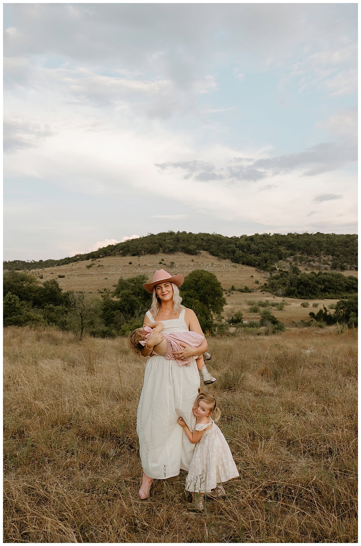 Mom and babies stand together for Austin Lifestyle Photographer