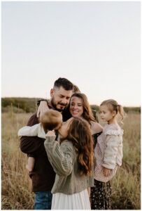 Family gather together for their Sunrise Family Photos