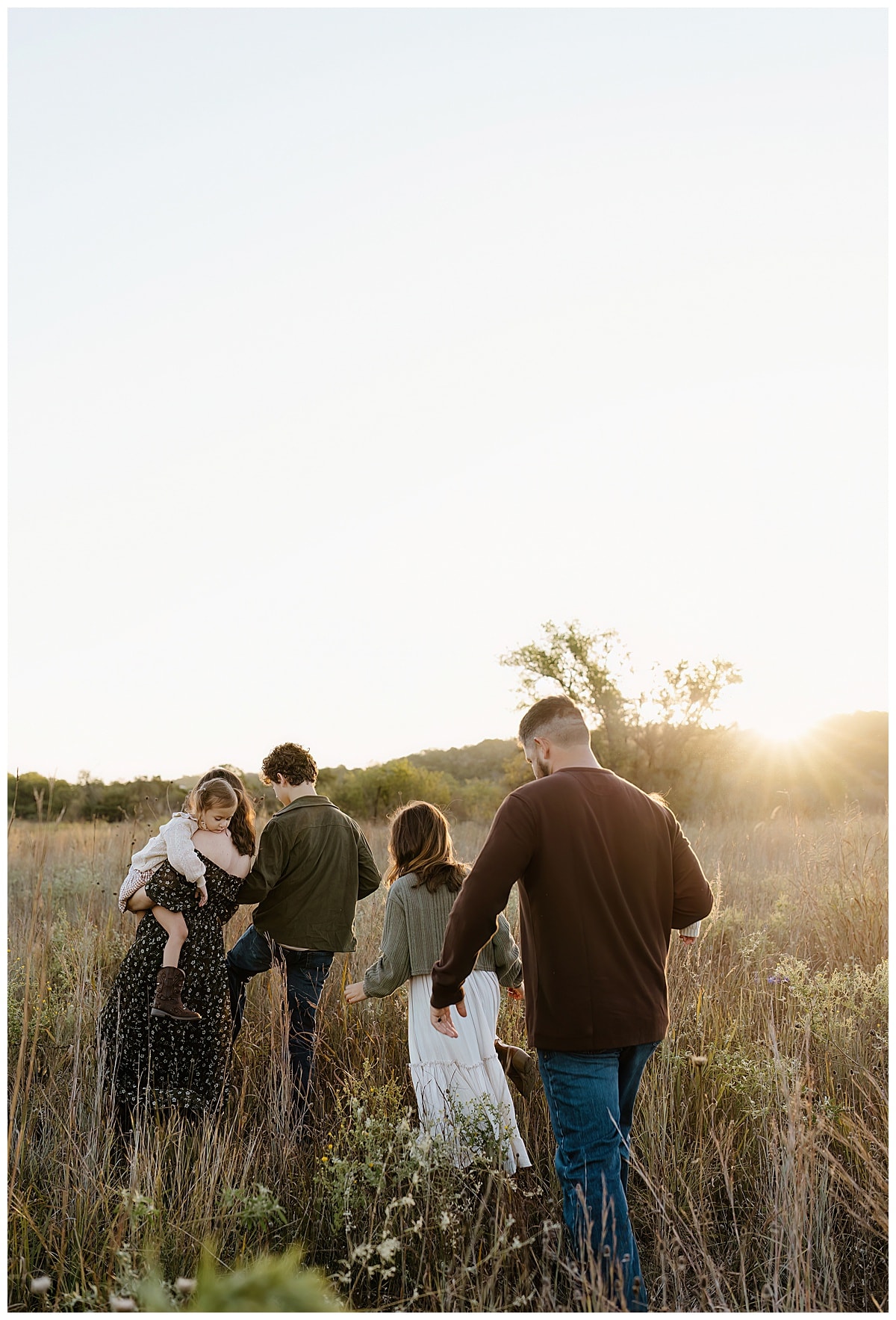 Family walks together for Austin Lifestyle Photographer