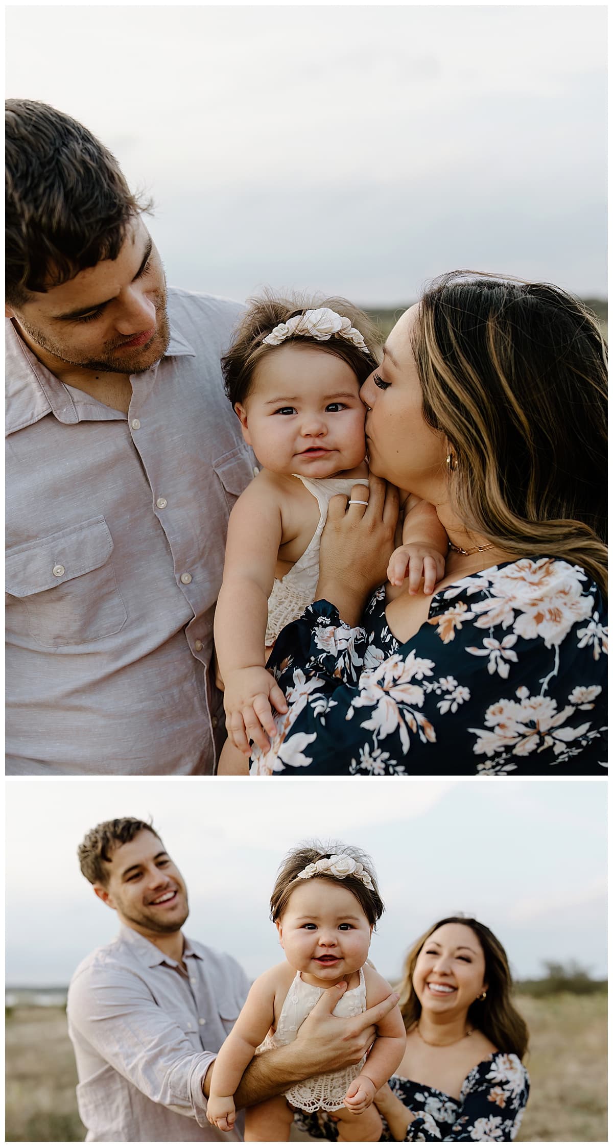 Parents smile and hold baby close for Austin Motherhood Photographer