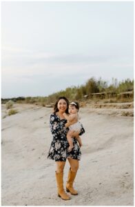 Mom and baby smile together for Our Adventuring Souls Photography