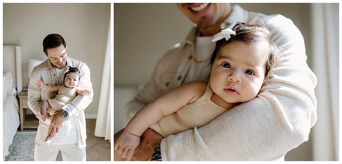 Dad holds little girl for Austin Motherhood Photographer
