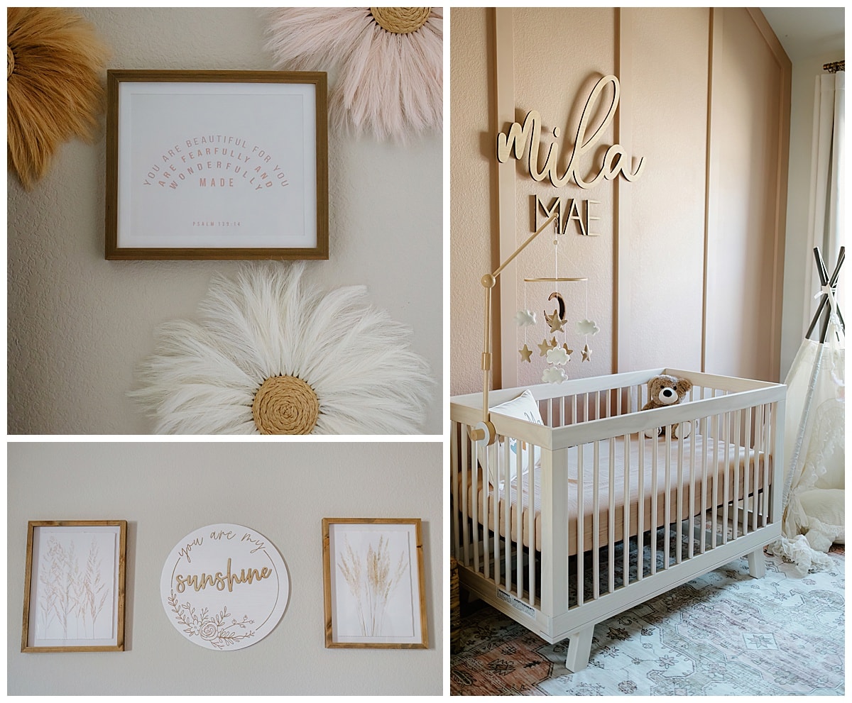 Stunning baby girl nursery for Austin Motherhood Photographer
