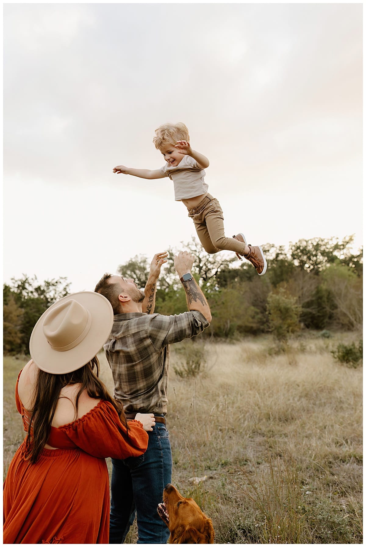 Parents play with their son for Austin Motherhood Photographer