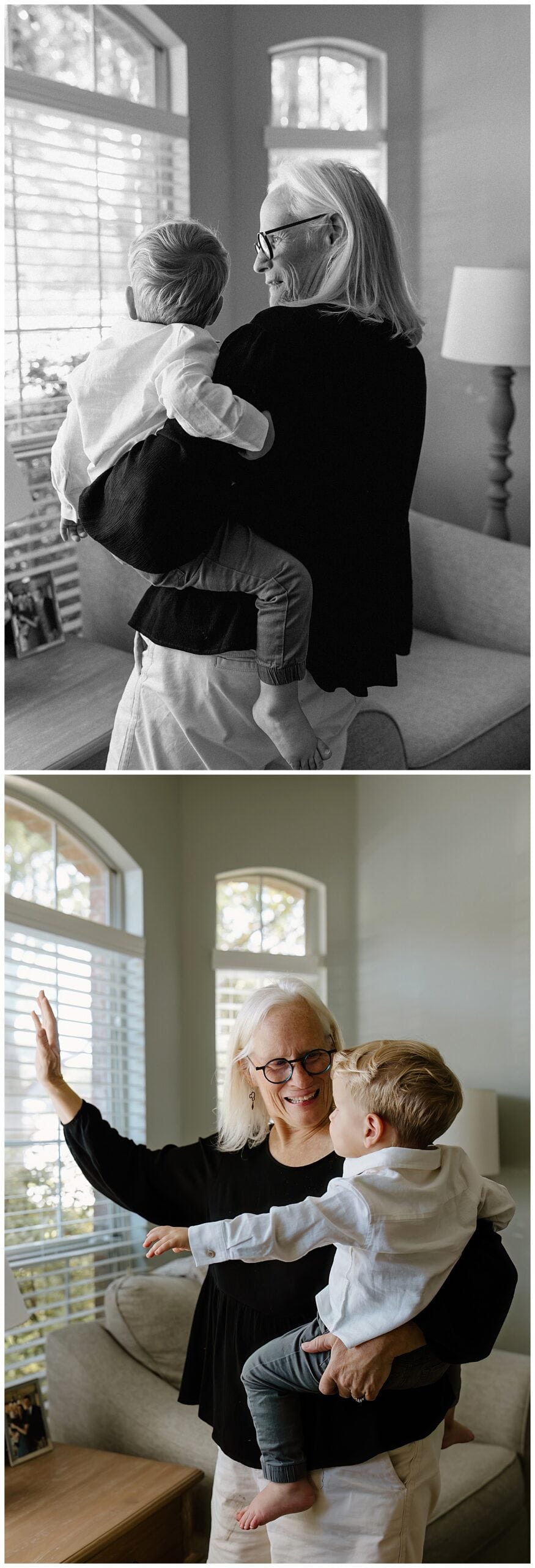 Grandma holds grandson to Create Memories during their Newborn Storytelling Session