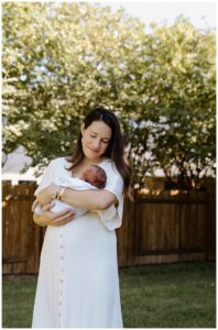 Woman smiles at baby for Austin Lifestyle Photographer