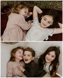 Kids lay down together for Austin Lifestyle Photographer