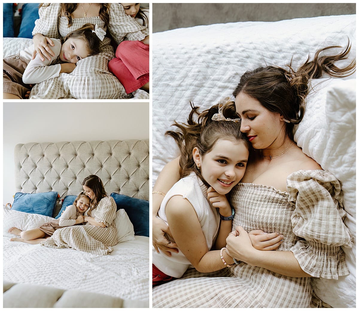Mom cuddle young daughter for Austin Lifestyle Photographer