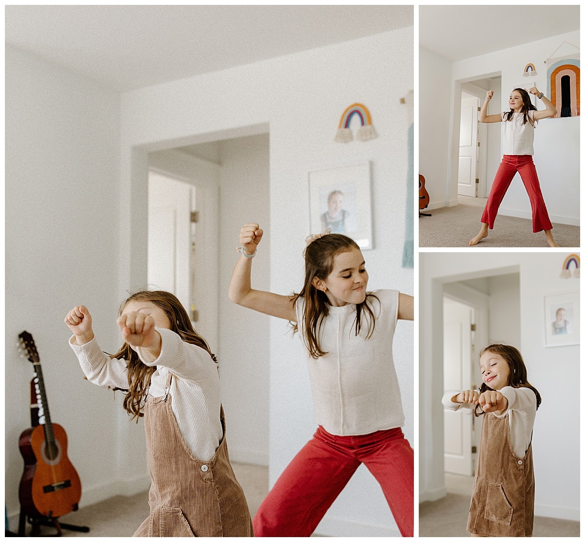 Young girls dance together for Austin Lifestyle Photographer