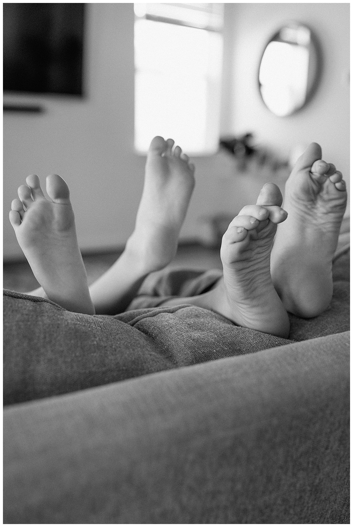 Little toes on couch for Austin Lifestyle Photographer