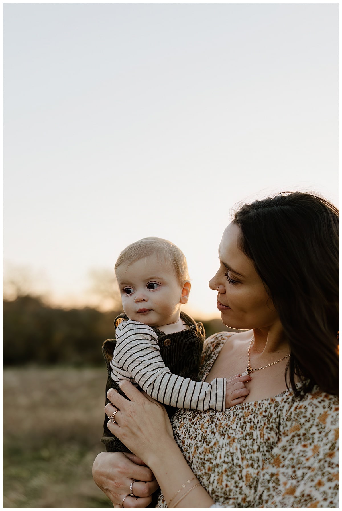 Mom holds young baby for Austin Lifestyle Photographer