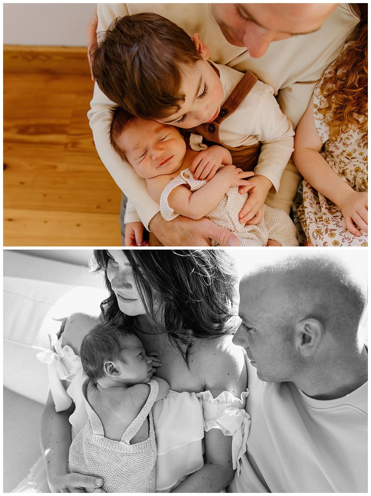 Parents snuggle their children close for Austin Motherhood Photographer