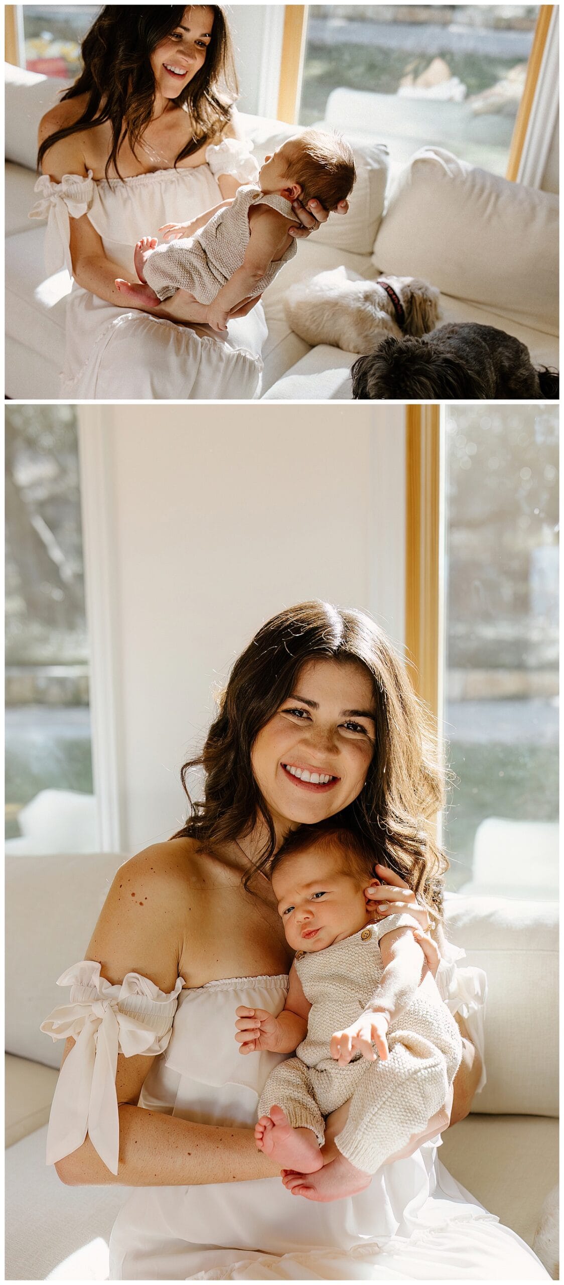 Mom cuddles baby close for Austin Motherhood Photographer